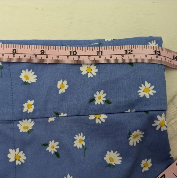 ๐ฉต๐ผ Zara Floral Cotton High Rise Slim Cropped Trouser Capris, S (XS), NWT - Picture 7 of 13